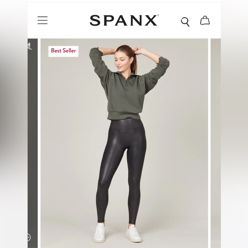 SPANX faux black leather leggings
